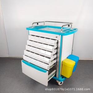 Nursing <b>Station</b> ABS Treatment Cart 890x520x824mm Multi Layer Mobile Medical Trolley For Hospital Use - Product Image 4