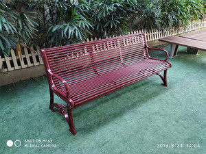 مقعد مقعد حديقة خارجي من Gavin بإطار من الحديد الزهر ومقاعد فولاذية حضرية مصنعة في Guandong - Product Image 6