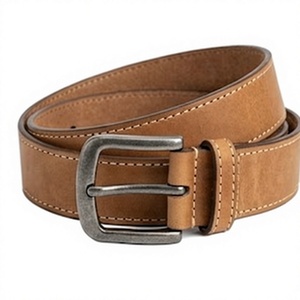 Cinturón de Cuero Vacuno Sólido Premium para Hombre de M Ahmed Enterprises, Hebilla de Aleación de Zinc de Una Sola Pieza, Correa Casual de Vestir Hecha a Mano OEM - Product Image 3
