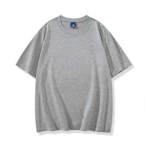 Camiseta de punto de algodón 100% de 190 g, cuello redondo, corte holgado, informal, talla estándar europea, manga corta, anti-bolitas, para hombre - Product Image 5
