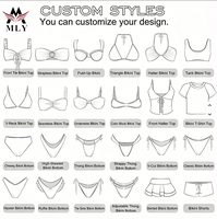 Bikini à micro string extrême pour filles, maillot de bain sexy à imprimé personnalisé, maillot de bain bikini léopard