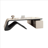 Bureau de direction moderne en bois avec tiroir, accessoires italiens, style luxe, pour la maison