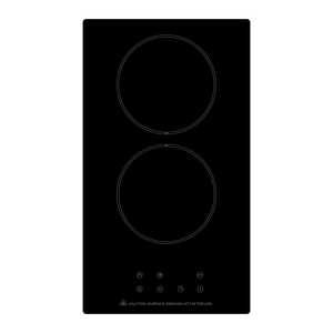 เตาไฟฟ้าเซรามิกโดมิโนสีดำแบบฝัง 2 หัวเตา พร้อมระบบสัมผัส OEM - Product Image 1
