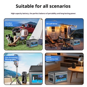 แบตเตอรี่ลิเธียมไอออนพกพาสำหรับใช้งานกลางแจ้ง 500W 800Wh พร้อมแผงโซลาร์เซลล์ ไฟฉาย สำหรับตั้งแคมป์ ท่องเที่ยวขับรถเอง พลังงานสูง บริสุทธิ์ - Product Image 5