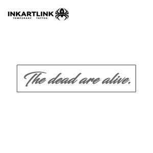 Durable lettrage citation noir organique Jagua encre à base de plantes temporaire semi permanent autocollants de tatouage - Product Image 3