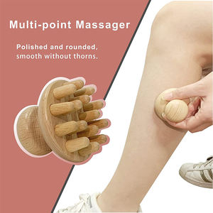 Masseur de cuir chevelu personnalisé en gros pour la relaxation de la tête et du corps, gratte-tête à manche en bois, masseur de tête en forme de griffe de pieuvre - Product Image 5
