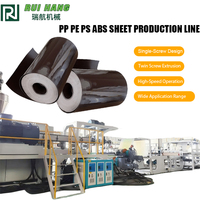 Ligne d'extrusion de feuilles plastiques PP PS ABS PE à haute vitesse et à économie d'énergie, équipement pour feuilles rigides de qualité alimentaire et d'ingénierie