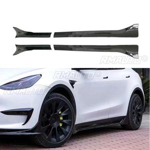 For Tesla <b>Model</b> Y Fast Car Side Skirt Lip Spoiler Extension Splitter Diffuser Guard For Tesla <b>Model</b> Y Fast 2019-2023 Body <b>Kit</b> - Product Image 1