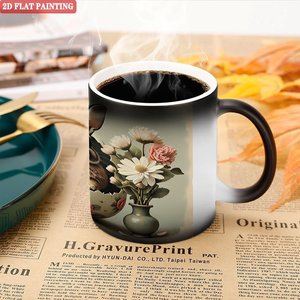 Frosted Black 11oz <b>Ceramic</b> <b>Mug</b> Heat Sensitive Blank Cup Teacher Colleague Gift - Product Image 5
