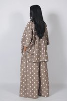 Ensemble de tenue de vacances élégant pour femme, nouveau, deux pièces, style vintage, à pois, grande taille, chemisier ample et pantalon large