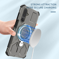 Étui de téléphone de luxe tendance de qualité supérieure, résistant aux chocs, avec charge sans fil, TPU+PC, anneau magnétique en fer, Redmi J20