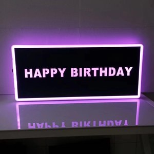 علامة مخصصة لوحة رسالة عيد ميلاد سعيد زجاجة مقدم خدمة زجاجة لوحة رسائل VIP للنادي الليلي - Product Image 2