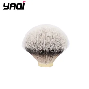 Yaqi – brosse à raser pure badger, tête argentée, nœud de cheveux