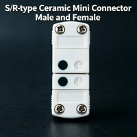Connecteur céramique miniature de type S/R, mâle/femelle, blanc, adaptateur de prise et de borne pour thermocouple, pour équipement de four de traitement thermique