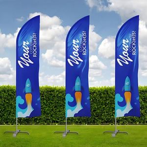 ฐานเสาธงขนนกแบบกำหนดเอง คุณภาพสูง พิมพ์ดิจิทัลสองด้าน สำหรับใช้งานกลางแจ้ง ผลิตจากโพลีเอสเตอร์ถัก ไฟเบอร์กลาส เป็นมิตรกับสิ่งแวดล้อม - Product Image 3