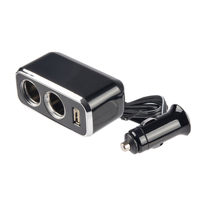 Chargeur de <span class=keywords><strong>voiture</strong></span> USB Shunwei Intelligent 1A avec <span class=keywords><strong>prise</strong></span> allume-cigare 2 voies Adaptateur de tension 12-24V - Product Image 1