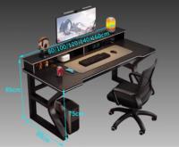 Combinaison ergonomique de chaise de bureau d'ordinateur à la maison étagère en métal réglable stockage Table de jeu à la maison Portable pour étudiants Esports