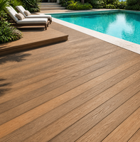 Planches de terrasse en composite WPC co-extrudé, imperméables, antidérapantes, creuses et emboîtables, pour jardin et cour, directement de l'usine