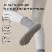 Chaussettes de yoga et de Pilates sans couture antidérapantes mi-mollet pour femmes, faible MOQ, printemps-été, fitness, sport professionnel, en coton