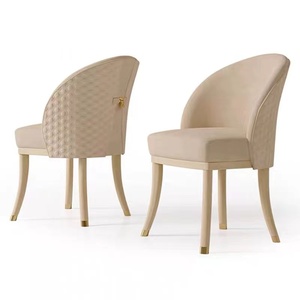 Juego de comedor de diseño Francés Italiano, sillas de comedor de cuero genuino de lujo modernas, mesa de comedor de mármol real con <span class=keywords><strong>Susan</strong></span> perezosa - Product Image 5
