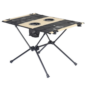 Table de camping pliable ultra-légère en aluminium, portable, pour l'extérieur, avec porte-gobelets - Product Image 6