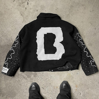 YSJY  Vente en gros de vestes de baseball, bomber, letterman, varsity pour hommes avec logo personnalisé, broderie et strass