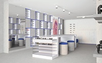Décoration de magasin de lunettes de haute qualité, ensemble de mobilier pour opticien, vitrine à lunettes, design 3D pour l'intérieur d'un magasin d'optique tout-en-un