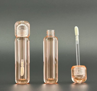 Flacons vides pour gloss à lèvres entièrement transparents, matériaux d'emballage cosmétique professionnels personnalisables pour le sérigraphie de rouge à lèvres