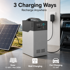 สถานีไฟฟ้าพกพา LiFePO4 1000Wh เครื่องกำเนิดพลังงานแสงอาทิตย์ 300W 220V สำหรับตั้งแคมป์กลางแจ้ง แหล่งจ่ายไฟสำรองฉุกเฉิน - Product Image 4