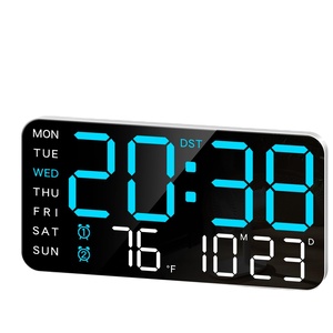 Custom 13 Inches Large Display LED Alarm <b>Clock</b> Smart <b>Digital</b> Day Date <b>Wall</b> <b>Clock</b> with Neon Lights for Home Use - Product Image 1