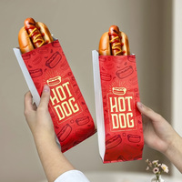 Sacs à hot-dogs personnalisés jetables biodégradables en kraft, imperméables, résistants à la graisse, de qualité alimentaire, en aluminium