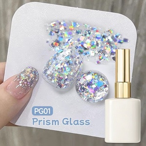 Vernis à ongles gel pailleté 15 ml effet argent scintillant, à retirer par trempage UV LED, pour mariage et manucure - Product Image 5