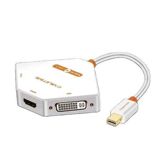 MINI DisplayPort to HDMI+DVI+VGA Adapter for monitor projector LCD MacBook Pro Air C069