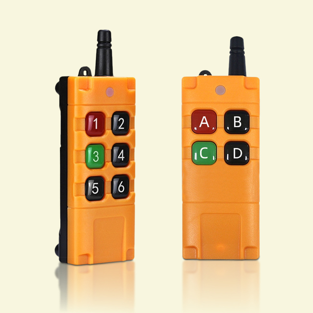 Heavy Duty Industrial 433MHz Remote Control 2 4 6 Buttons Waterproof Radio Transmitter for Gantry Crane and Machinery Control