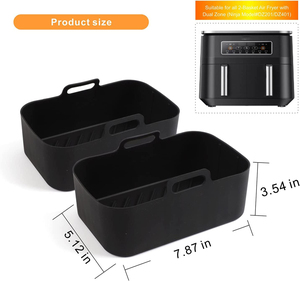 Doublure en silicone réutilisable pour friteuse à air facile à nettoyer Doublures en silicone pour four avec accessoires pour <span class=keywords><strong>Ninja</strong></span> Foodi Dual DZ201 - Product Image 5