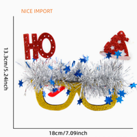 Lunettes de Noël HO-1 style dessin animé pour adultes et enfants, décoration de fête costumée, monture de lunettes de dessin animé