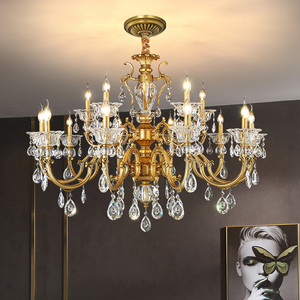 Lustres en cristal pour la décoration de salle de bal d'hôtel VH, lustres suspendus en <span class=keywords><strong>laiton</strong></span> pour salle à manger à domicile - Product Image 3