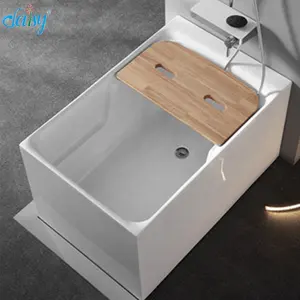 2021 оптовая продажа на заказ японская белая акриловая овальная автономная глубокая ванна на 1 человек в маленькой ванной комнате с прямым краем