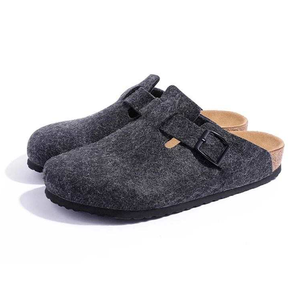 Zapatos de fieltro para hombre y mujer, mocasines sin cordones de alta calidad para interior y exterior, cómodos para el pie de corcho en la cama - Product Image 1