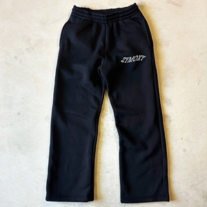 Pantalon de survêtement large personnalisé noir délavé à l'acide, 100 % coton French Terry de haute qualité pour homme, avec strass - Product Image 4