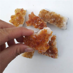 Ancien type de produit Quartz jaune naturel Geode Citrine Cluster Feng Shui Pierre précieuse Sculpture Cristal Artisanat pour la guérison <span class=keywords><strong>Vente</strong></span> - Product Image 6