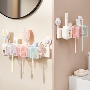 Support OEM Strong Suction Cup <b>Toothbrush</b> <b>Holder</b> <b>Wall</b> <b>Mount</b> No Drill Bathroom Organizer for Toothpaste Razor Comb Removable - Product Image 1