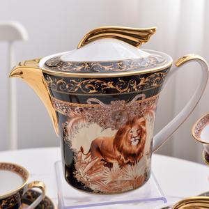 Promotion Luxe Ensemble à thé en céramique et ensemble à café en porcelaine osseuse de style occidental européen 15 pièces - Product Image 2