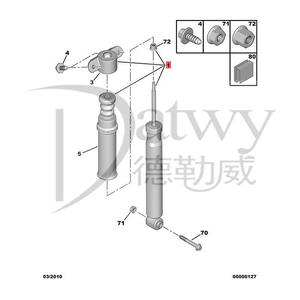 <span class=keywords><strong>Amortisseur</strong></span> arrière <span class=keywords><strong>Peugeot</strong></span> <span class=keywords><strong>3008</strong></span> (marque Datwy) OE 9811521080 5206ZV 5206ZW 9806620080 5206RT - Product Image 3