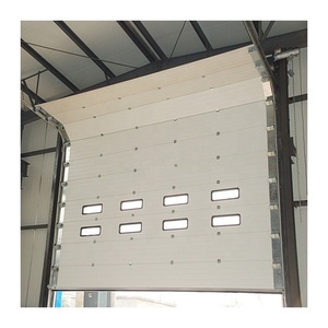 Puerta Seccional Industrial Moderna Personalizada a <span class=keywords><strong>Precio</strong></span> de Fábrica, de Acero Inoxidable, con Función Antirrobo para Almacén o Taller - Product Image 1