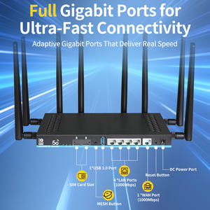 جهاز توجيه بطاقة Sim قوي للغاية 5G/4G مزدوج النطاق 6 جيجابت واي فاي ثنائي النواة شبكة شبكية مدمجة 4g 5g جهاز توجيه بطاقة Sim <span class=keywords><strong>Wifi</strong></span> 6 - Product Image 4
