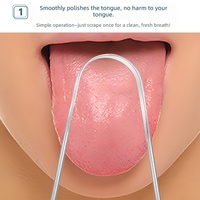 Ensemble de gratte-langue en acier inoxydable 304 pour le nettoyage de la langue et une haleine fraîche, améliore l'hygiène buccale, emballé dans une boîte