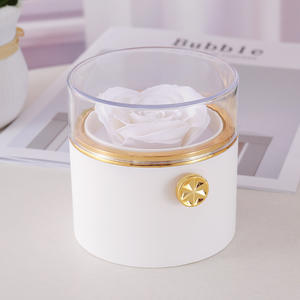 Estuche Giratorio para Joyas con Flores Preservadas en Acrílico, Regalo para el Día de San Valentín, para Aretes, Collares, Pulseras y Anillos, Moderno y Elegante, PENOBON - Product Image 6