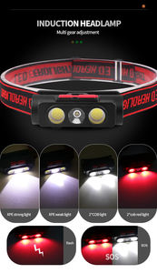 مصباح يدوي XPE + <span class=keywords><strong>3</strong></span> * COB/400LM مصباح أمامي للتخييم مصباح أمامي مصباح أمامي مدمج بالبطارية - Product Image 3