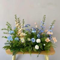 Fleurs artificielles en gros, aspect naturel, pour allée, hydrangea blanc, bouquet de fleurs pour mariage